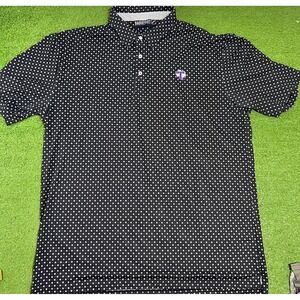 Vintage Tarleton State Golf Polo 2XL Bamboo Spandex Geometric Texans Logo Shirt